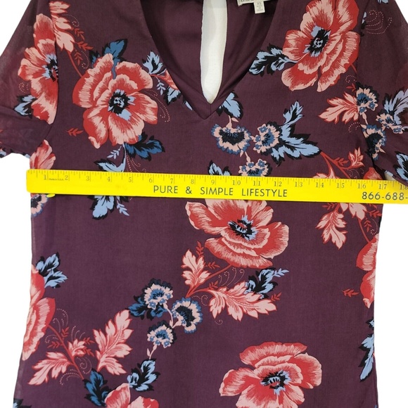 Charlotte Russe Lined Dress With Keyhole Neckline Mauve Size XS Knee Length - Picture 7 of 12